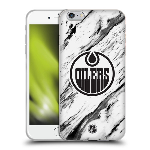 NHL Edmonton Oilers Marble Soft Gel Case for Apple iPhone 6 Plus / iPhone 6s Plus