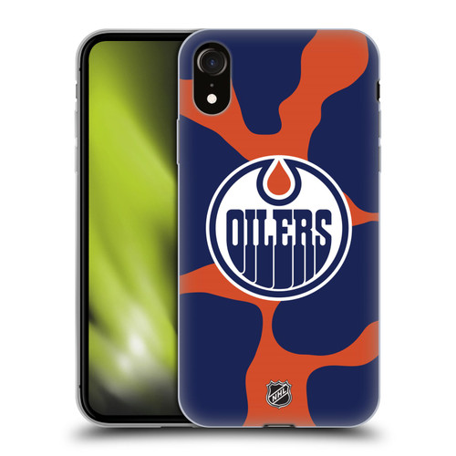 NHL Edmonton Oilers Cow Pattern Soft Gel Case for Apple iPhone XR