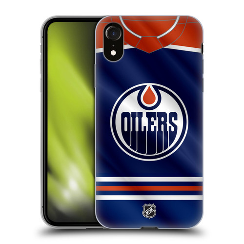 NHL Edmonton Oilers Jersey Soft Gel Case for Apple iPhone XR