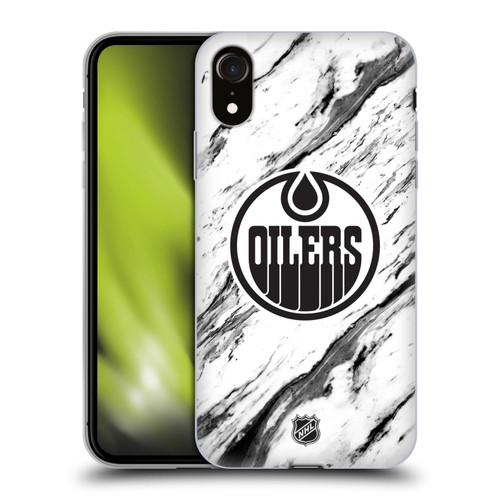NHL Edmonton Oilers Marble Soft Gel Case for Apple iPhone XR