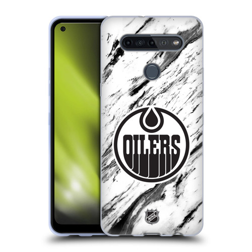 NHL Edmonton Oilers Marble Soft Gel Case for LG K51S