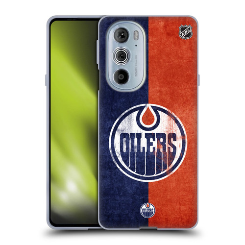 NHL Edmonton Oilers Half Distressed Soft Gel Case for Motorola Edge X30