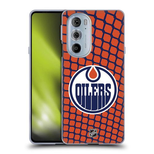 NHL Edmonton Oilers Net Pattern Soft Gel Case for Motorola Edge X30