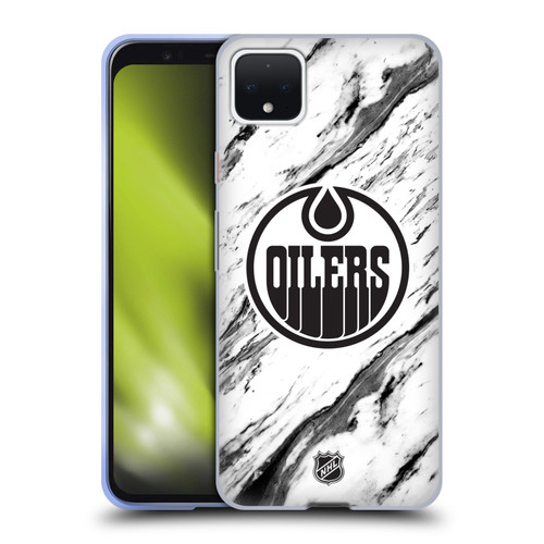 NHL Edmonton Oilers Marble Soft Gel Case for Google Pixel 4 XL