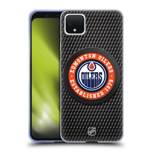NHL Edmonton Oilers Puck Texture Soft Gel Case for Google Pixel 4 XL