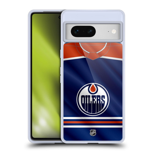 NHL Edmonton Oilers Jersey Soft Gel Case for Google Pixel 7