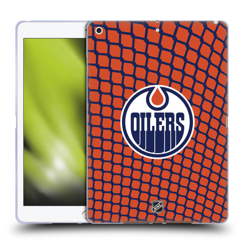 NHL Edmonton Oilers Net Pattern Soft Gel Case for Apple iPad 10.2 2019/2020/2021
