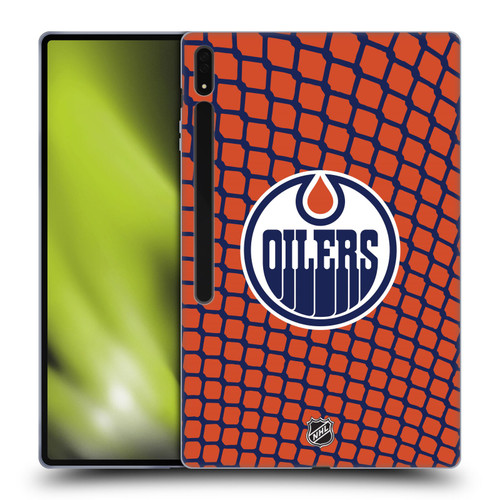 NHL Edmonton Oilers Net Pattern Soft Gel Case for Samsung Galaxy Tab S8 Ultra
