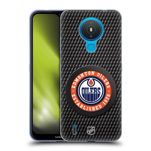 NHL Edmonton Oilers Puck Texture Soft Gel Case for Nokia 1.4