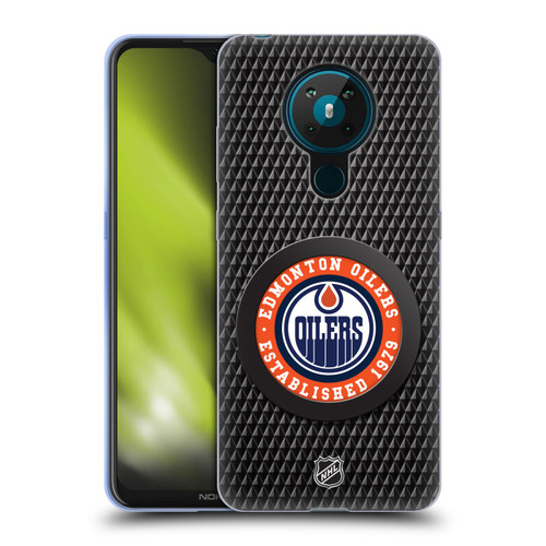 NHL Edmonton Oilers Puck Texture Soft Gel Case for Nokia 5.3