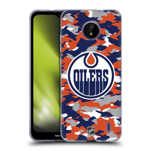 NHL Edmonton Oilers Camouflage Soft Gel Case for Nokia C10 / C20