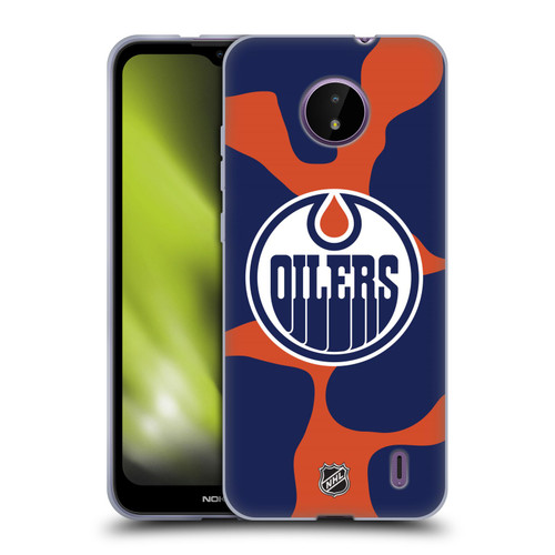 NHL Edmonton Oilers Cow Pattern Soft Gel Case for Nokia C10 / C20