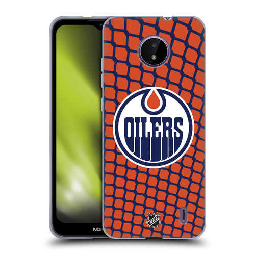 NHL Edmonton Oilers Net Pattern Soft Gel Case for Nokia C10 / C20