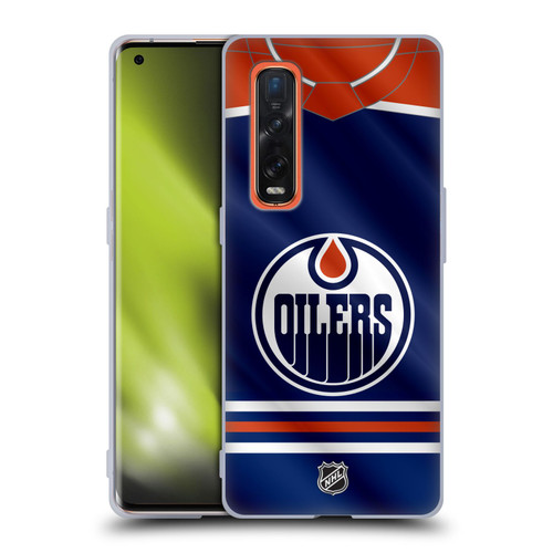 NHL Edmonton Oilers Jersey Soft Gel Case for OPPO Find X2 Pro 5G