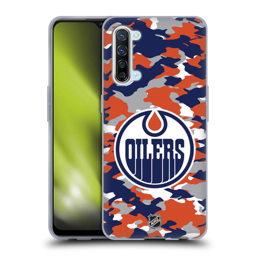 NHL Edmonton Oilers Camouflage Soft Gel Case for OPPO Find X2 Lite 5G