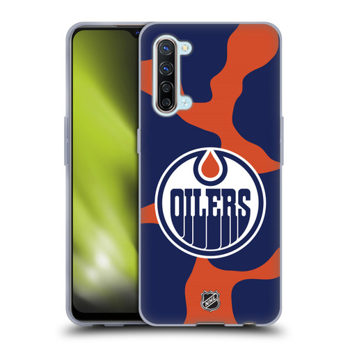 NHL Edmonton Oilers Cow Pattern Soft Gel Case for OPPO Find X2 Lite 5G