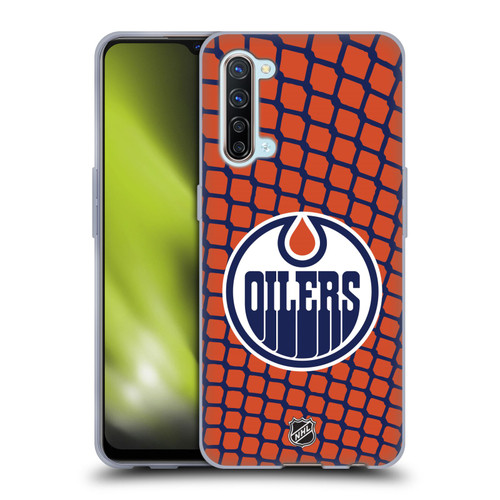 NHL Edmonton Oilers Net Pattern Soft Gel Case for OPPO Find X2 Lite 5G