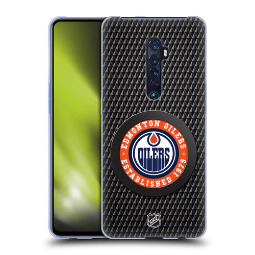 NHL Edmonton Oilers Puck Texture Soft Gel Case for OPPO Reno 2