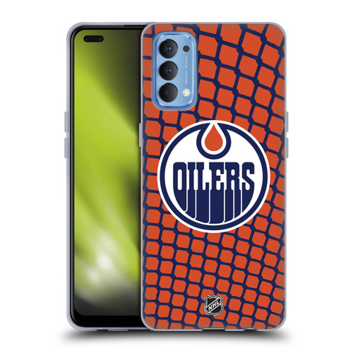 NHL Edmonton Oilers Net Pattern Soft Gel Case for OPPO Reno 4 5G