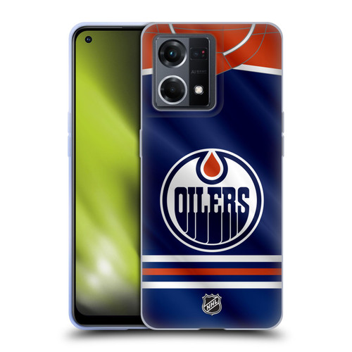 NHL Edmonton Oilers Jersey Soft Gel Case for OPPO Reno8 4G