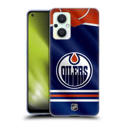 NHL Edmonton Oilers Jersey Soft Gel Case for OPPO Reno8 Lite