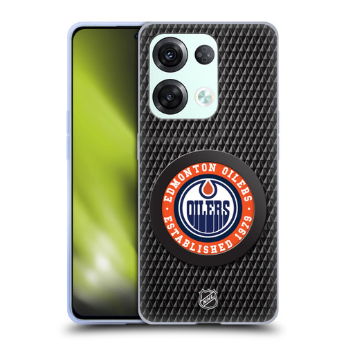 NHL Edmonton Oilers Puck Texture Soft Gel Case for OPPO Reno8 Pro