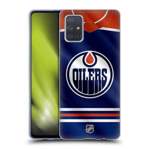 NHL Edmonton Oilers Jersey Soft Gel Case for Samsung Galaxy A71 (2019)