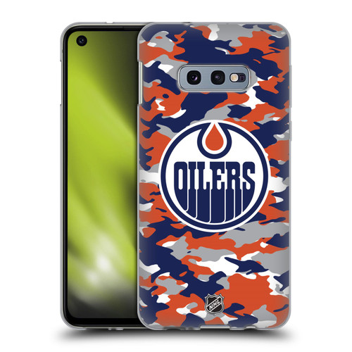 NHL Edmonton Oilers Camouflage Soft Gel Case for Samsung Galaxy S10e