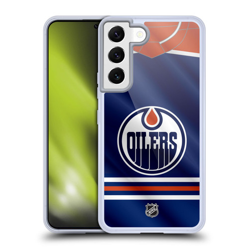 NHL Edmonton Oilers Jersey Soft Gel Case for Samsung Galaxy S22 5G