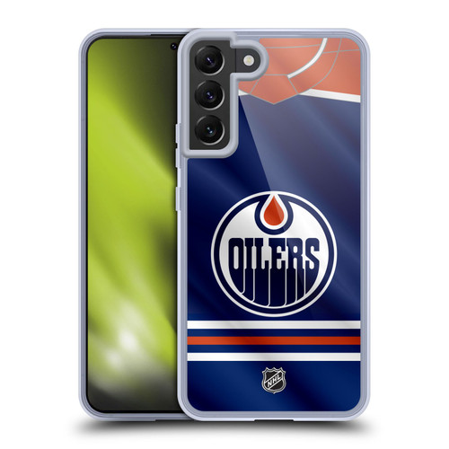 NHL Edmonton Oilers Jersey Soft Gel Case for Samsung Galaxy S22+ 5G