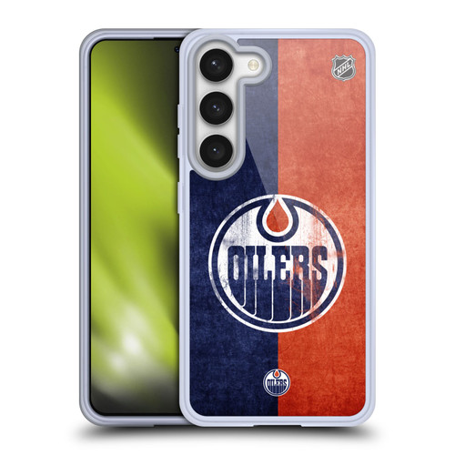 NHL Edmonton Oilers Half Distressed Soft Gel Case for Samsung Galaxy S23 5G