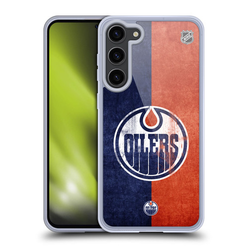 NHL Edmonton Oilers Half Distressed Soft Gel Case for Samsung Galaxy S23+ 5G