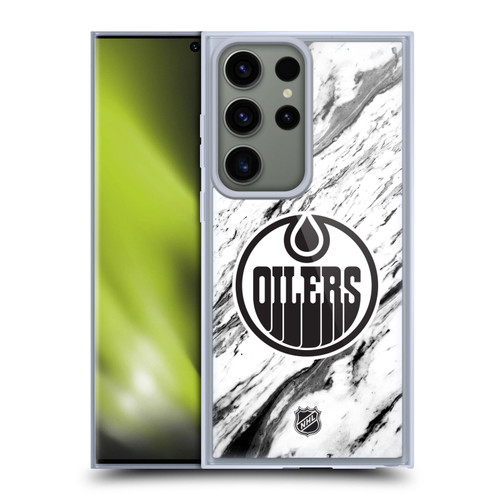 NHL Edmonton Oilers Marble Soft Gel Case for Samsung Galaxy S23 Ultra 5G
