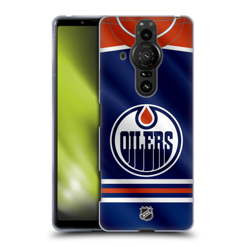 NHL Edmonton Oilers Jersey Soft Gel Case for Sony Xperia Pro-I