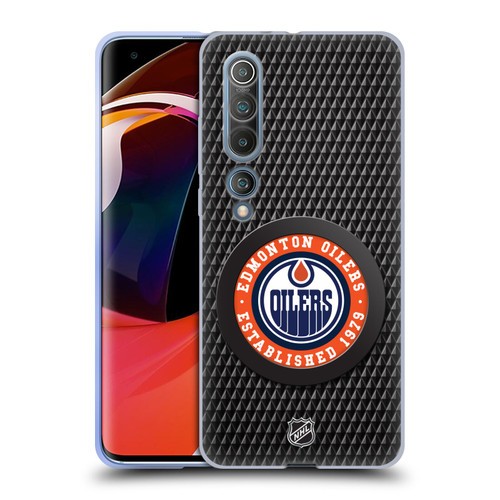 NHL Edmonton Oilers Puck Texture Soft Gel Case for Xiaomi Mi 10 5G / Mi 10 Pro 5G
