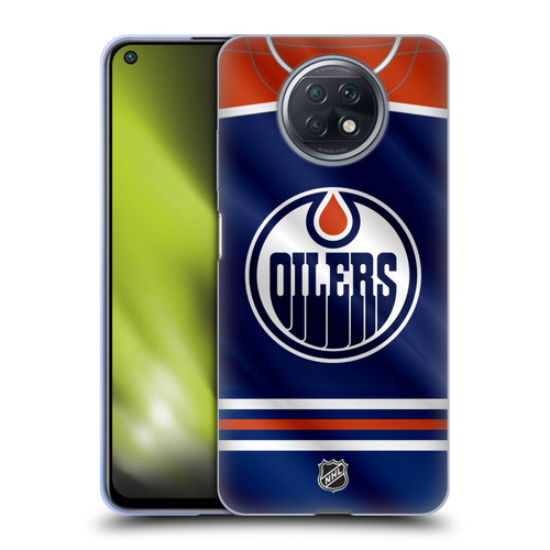 NHL Edmonton Oilers Jersey Soft Gel Case for Xiaomi Redmi Note 9T 5G
