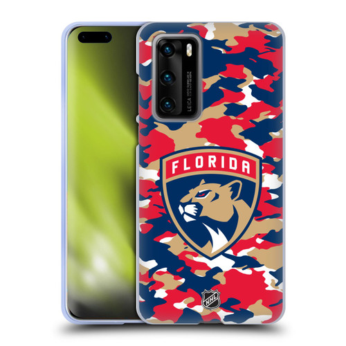 NHL Florida Panthers Camouflage Soft Gel Case for Huawei P40 5G