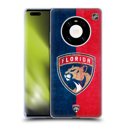 NHL Florida Panthers Half Distressed Soft Gel Case for Huawei Mate 40 Pro 5G