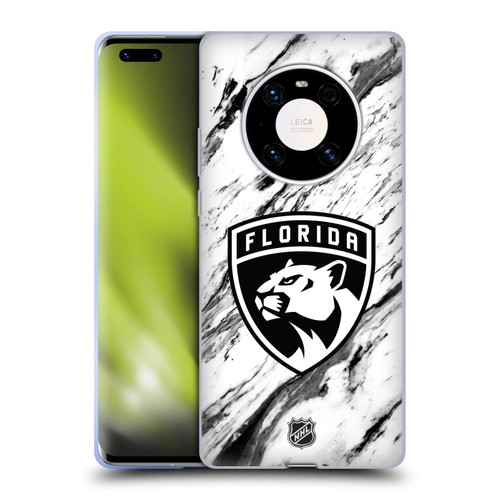 NHL Florida Panthers Marble Soft Gel Case for Huawei Mate 40 Pro 5G