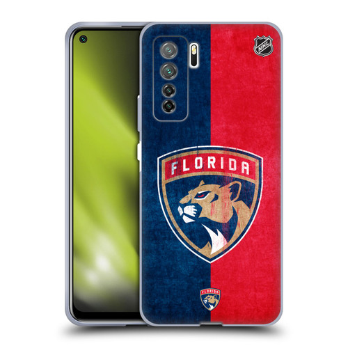 NHL Florida Panthers Half Distressed Soft Gel Case for Huawei Nova 7 SE/P40 Lite 5G