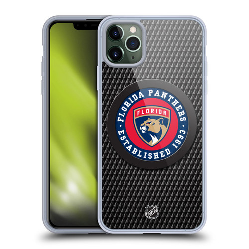 NHL Florida Panthers Puck Texture Soft Gel Case for Apple iPhone 11 Pro Max