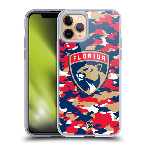 NHL Florida Panthers Camouflage Soft Gel Case for Apple iPhone 11 Pro