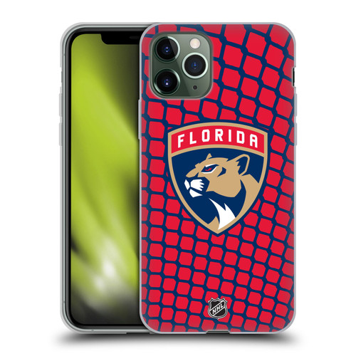 NHL Florida Panthers Net Pattern Soft Gel Case for Apple iPhone 11 Pro