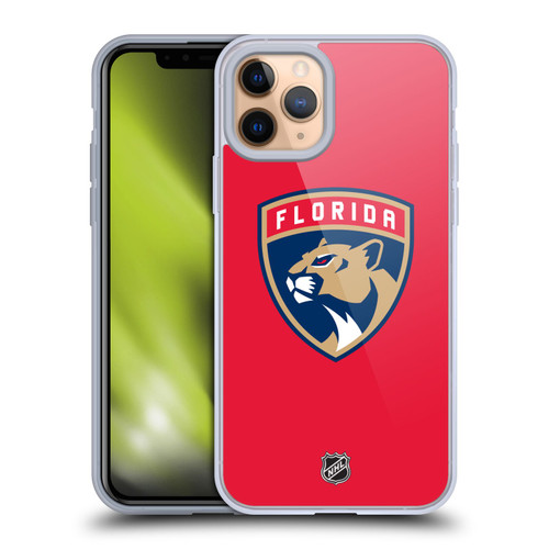 NHL Florida Panthers Plain Soft Gel Case for Apple iPhone 11 Pro