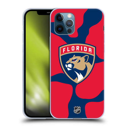 NHL Florida Panthers Cow Pattern Soft Gel Case for Apple iPhone 12 / iPhone 12 Pro
