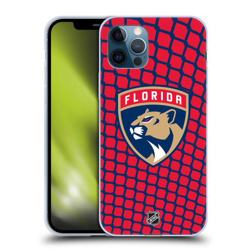 NHL Florida Panthers Net Pattern Soft Gel Case for Apple iPhone 12 / iPhone 12 Pro