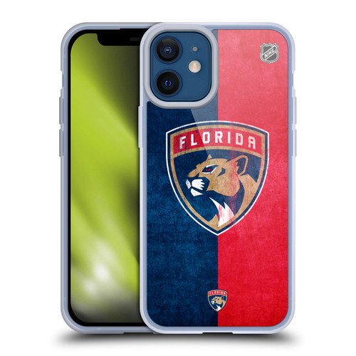 NHL Florida Panthers Half Distressed Soft Gel Case for Apple iPhone 12 Mini