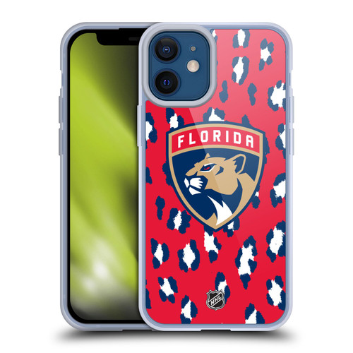NHL Florida Panthers Leopard Pattern Soft Gel Case for Apple iPhone 12 Mini