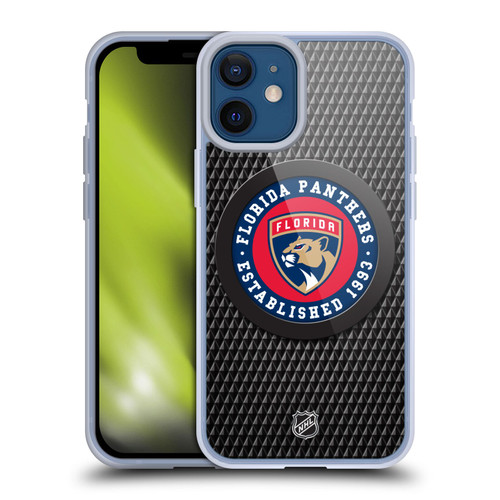 NHL Florida Panthers Puck Texture Soft Gel Case for Apple iPhone 12 Mini