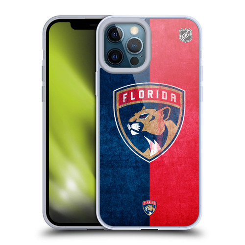 NHL Florida Panthers Half Distressed Soft Gel Case for Apple iPhone 12 Pro Max